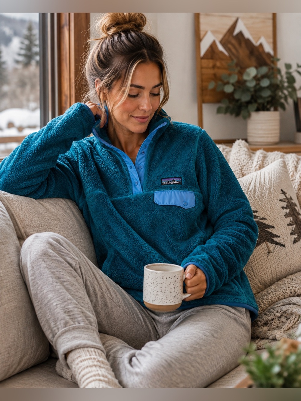 Patagonia Re-Tool Snap-T Fleece Pullover Andes Blue Women’s S